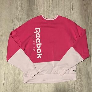 Reebok Pink Two-Tone Crewneck Sweatshirt